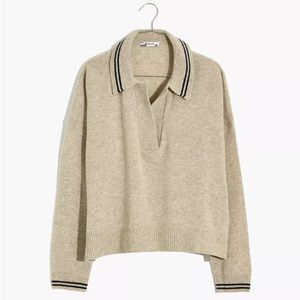 Madewell Tipped David Polo Sweater (Medium)